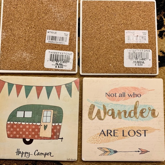 LN THIRSTYSTONE TRAVEL CERAMIC COASTERS. PERFECT FOR THE TRAVELER.DO NOT SWEAT. - Picture 2 of 4